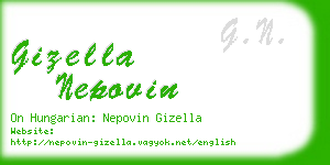 gizella nepovin business card